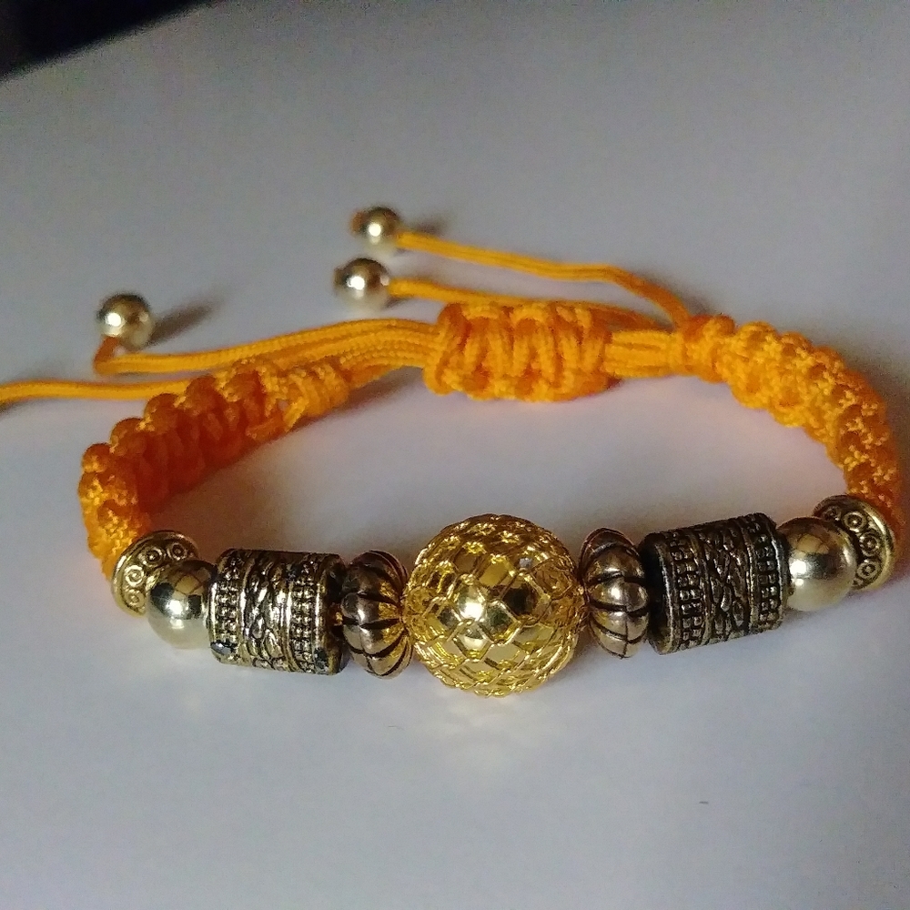 🆕Yellow Satin Bracelet NWOT